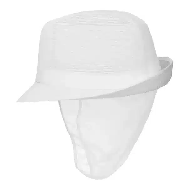 Trilby Hat with Net Snood White