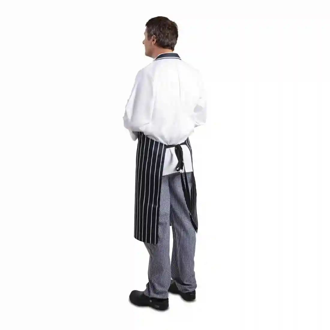 Whites Butchers Apron Navy Stripe Extra Large - Image 5