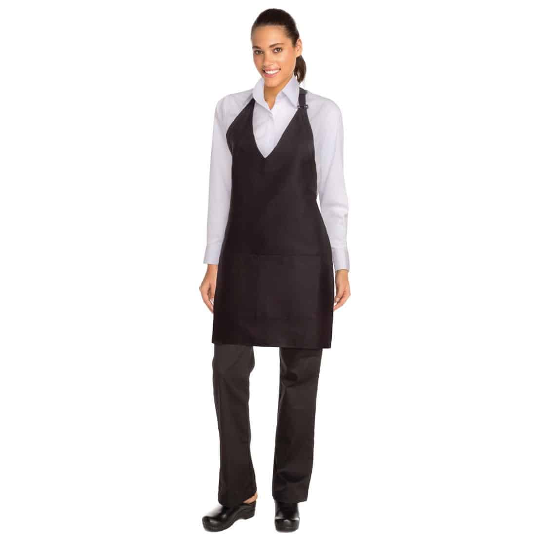 Uniform Works Tuxedo Bib Apron Black - Image 5