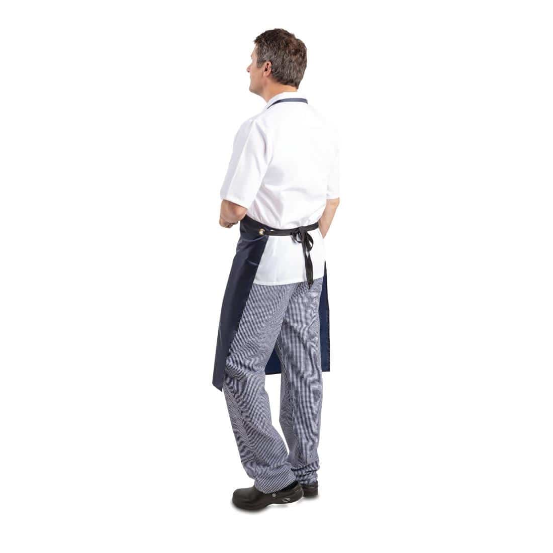 Whites Light Duty Waterproof Bib Apron Blue - Image 4