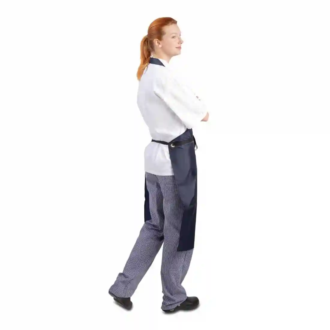 Whites Light Duty Waterproof Bib Apron Blue - Image 6