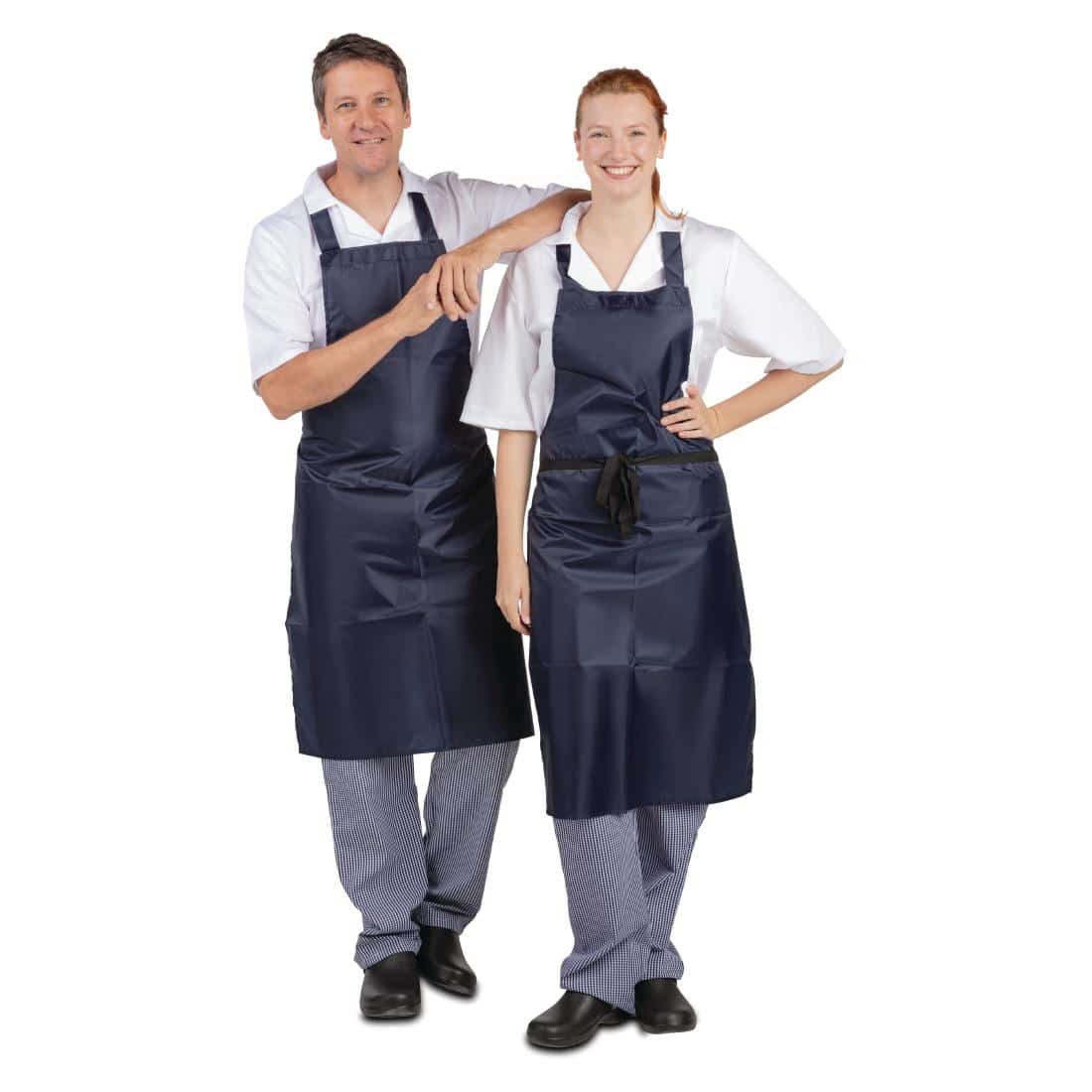 Whites Light Duty Waterproof Bib Apron Blue - Image 8
