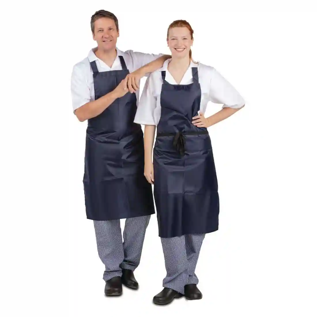Whites Light Duty Waterproof Bib Apron Blue - Image 7