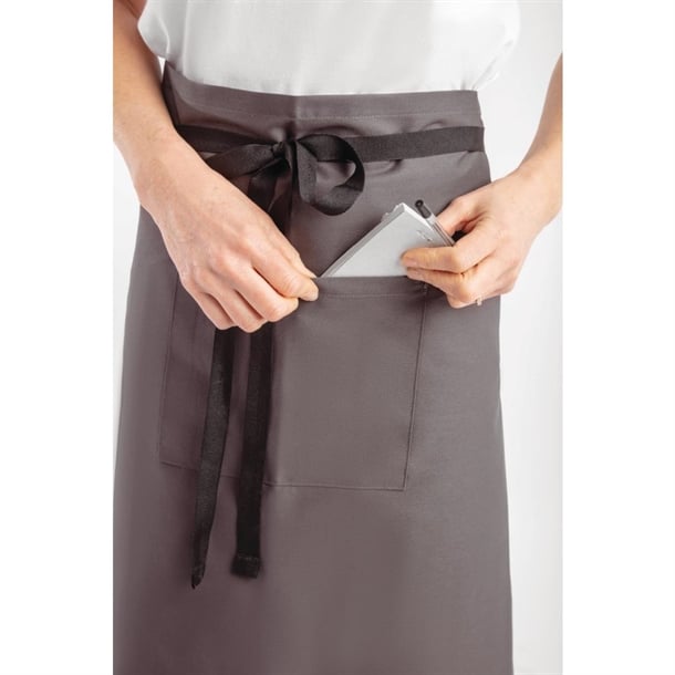 Uniform Works Regular Bistro Apron Charcoal - Image 3