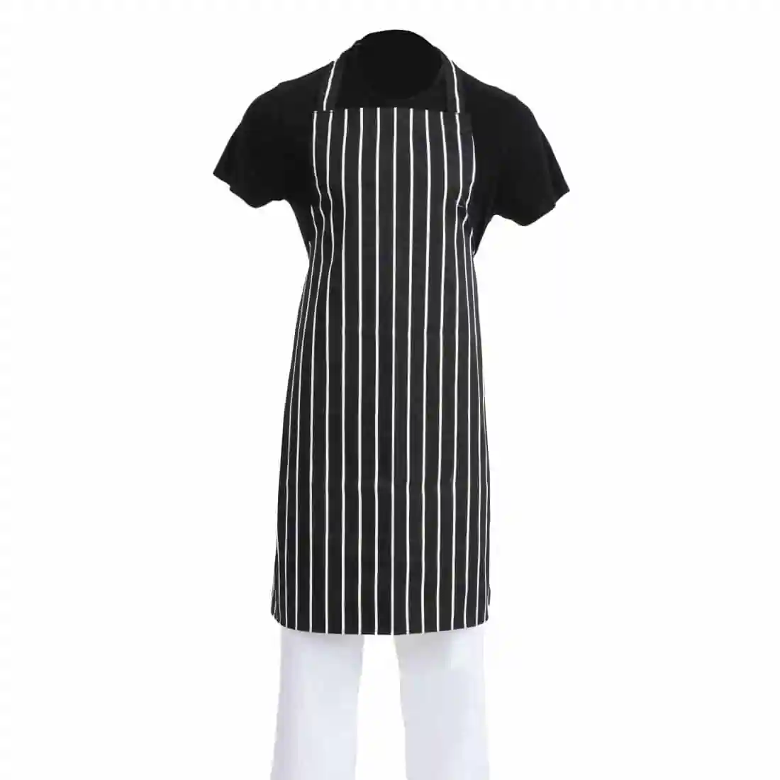Whites Bib Apron Butchers Stripe Black - Image 7