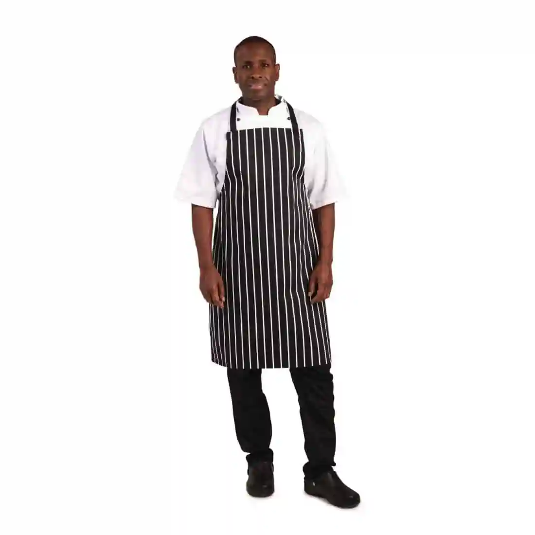 Whites Bib Apron Butchers Stripe Black - Image 8