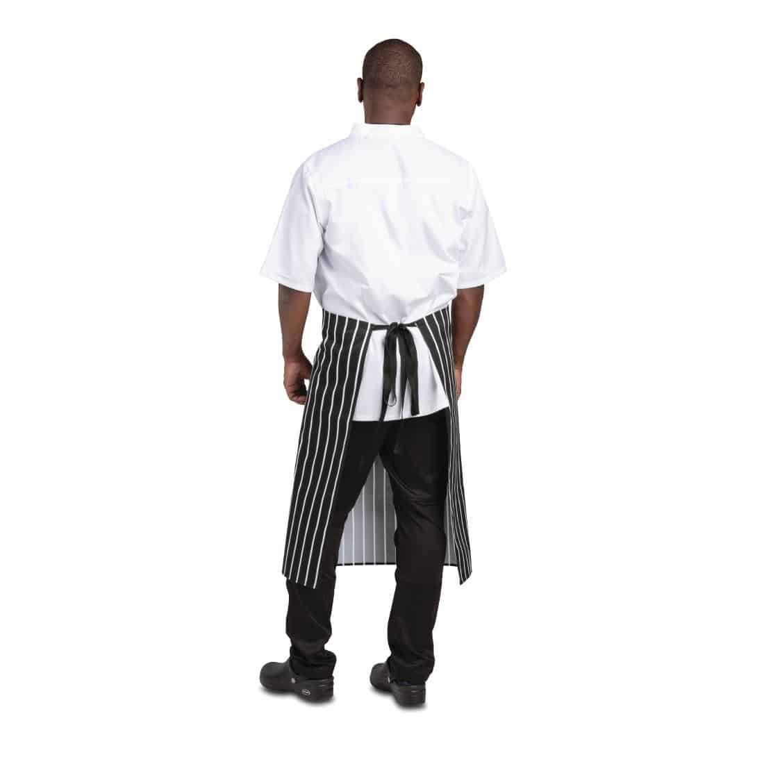 Whites Butchers Waist Apron Black and White Stripe - Image 6