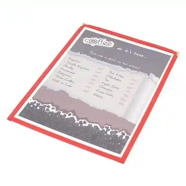 Framed Plastic Menus