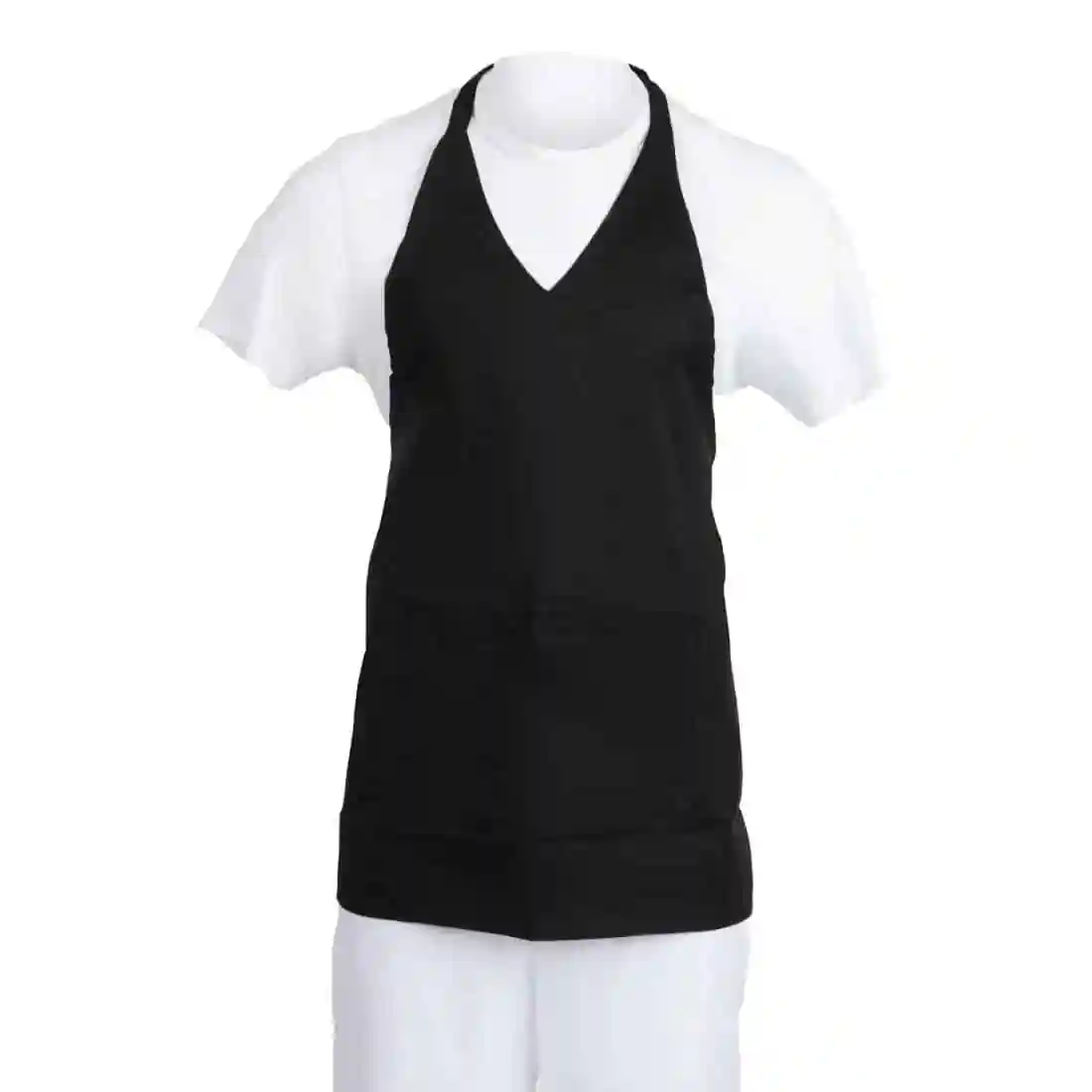 Whites V Neck Service Apron Black