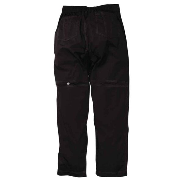 Chef Works Unisex Cool Vent Baggy Chefs Trousers Black - Image 4
