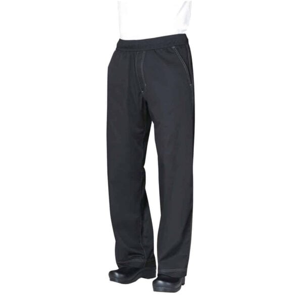 Chef Works Unisex Cool Vent Baggy Chefs Trousers Black - Image 5