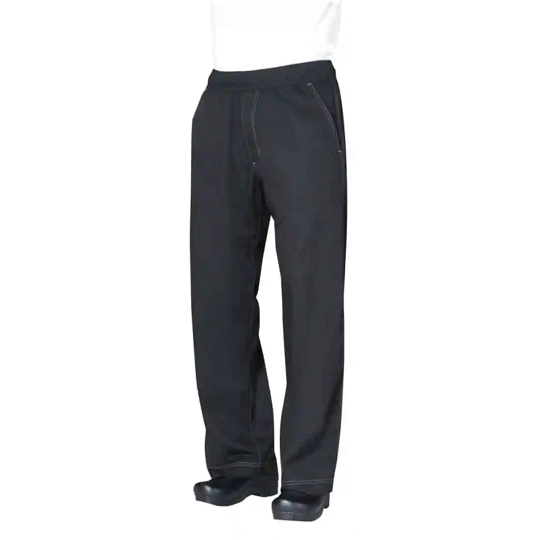 Chef Works Unisex Cool Vent Baggy Chefs Trousers Black - Image 4