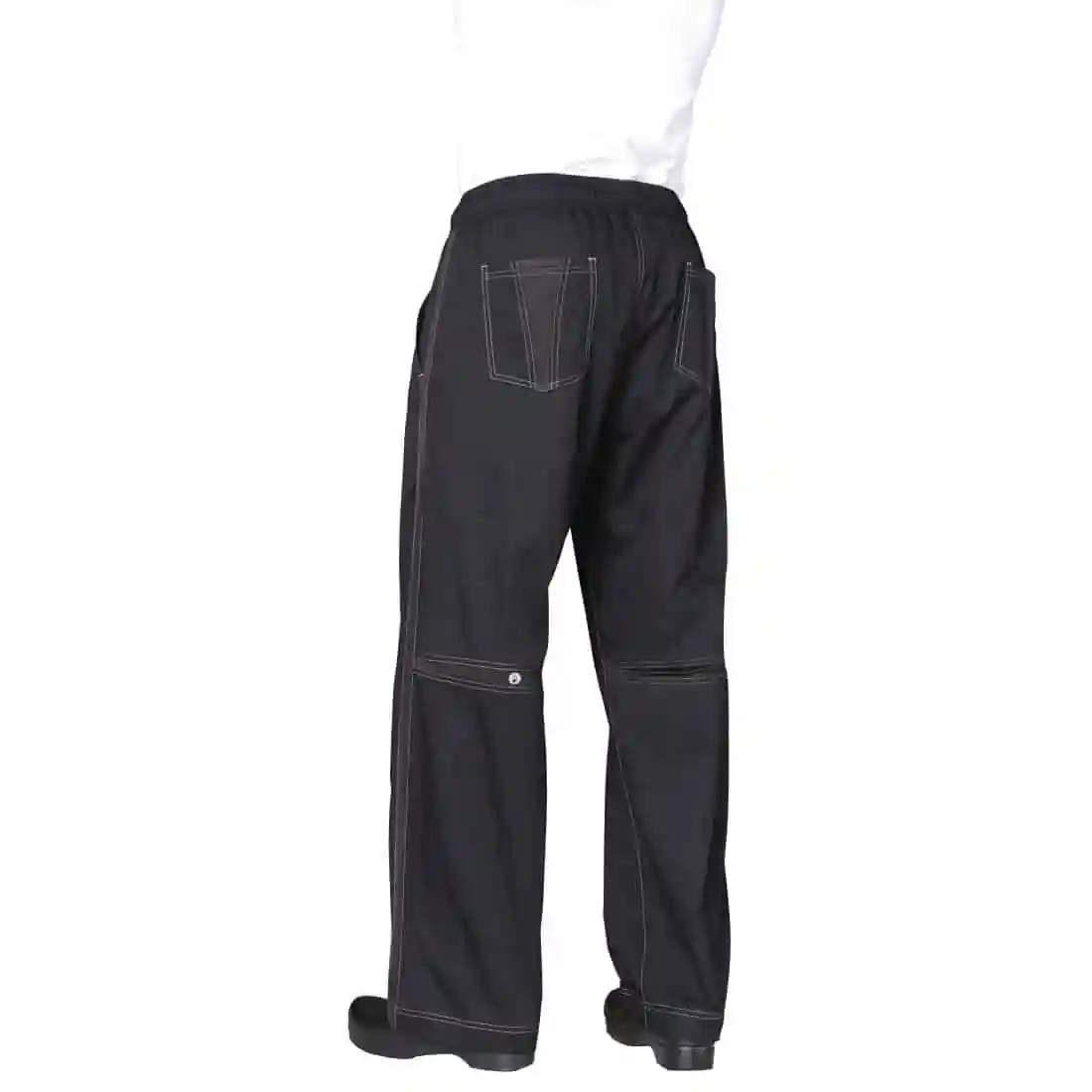 Chef Works Unisex Cool Vent Baggy Chefs Trousers Black - Image 5