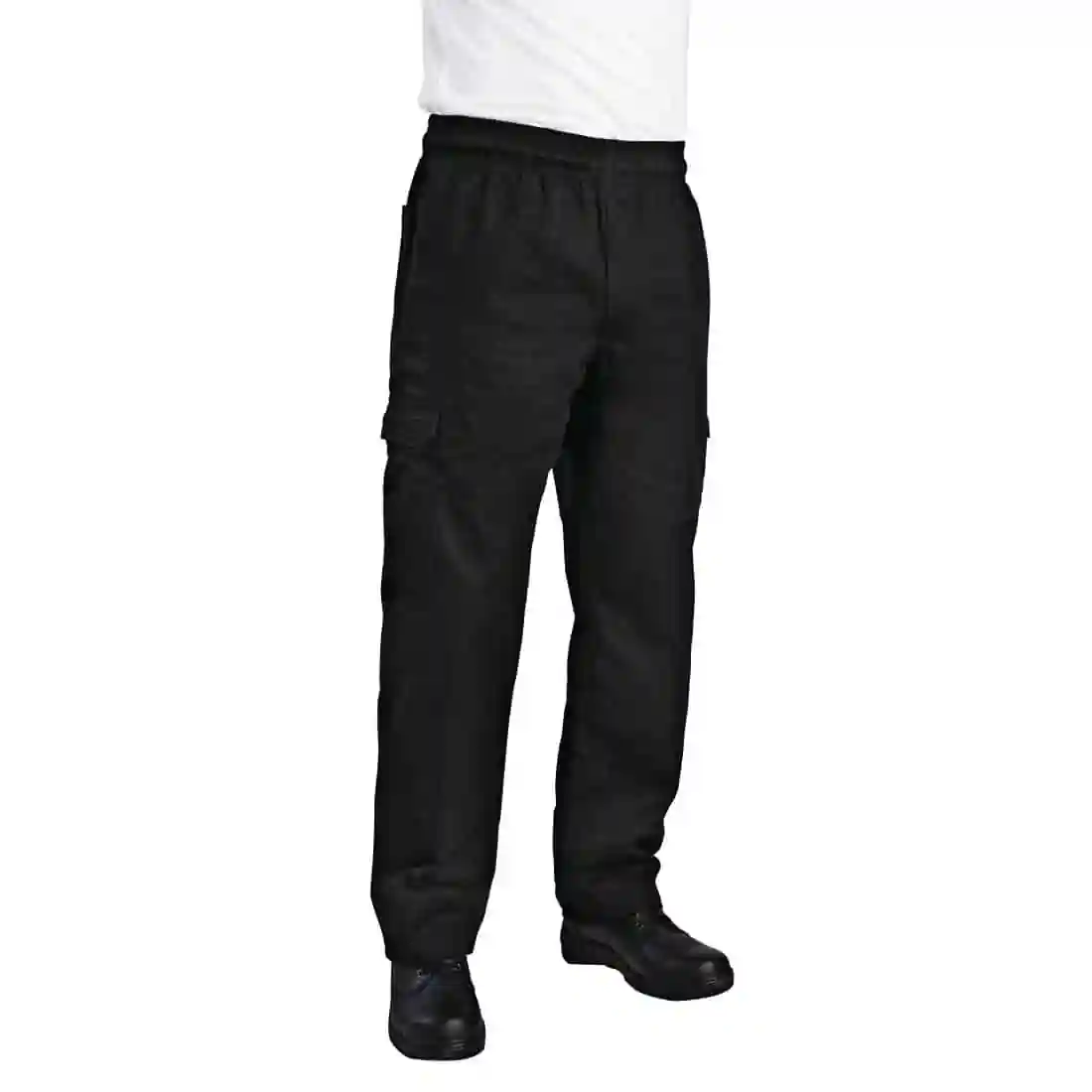 Chef Works Unisex Slim Fit Cargo Chefs Trousers Black - Image 3