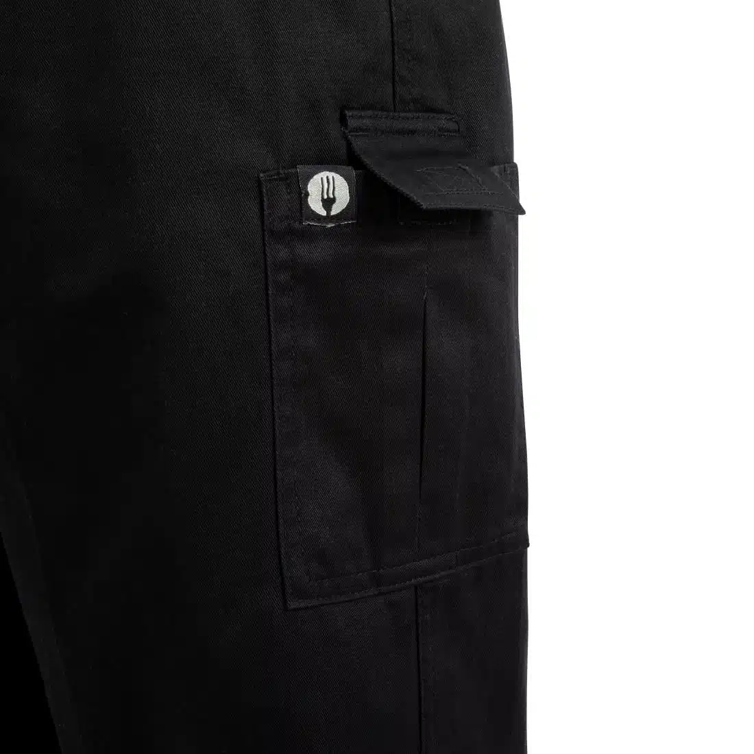 Chef Works Unisex Slim Fit Cargo Chefs Trousers Black - Image 7