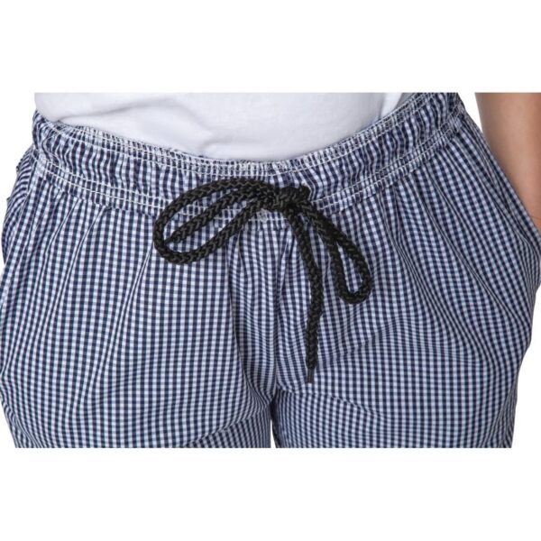 Whites Unisex Vegas Chefs Trousers Small Blue and White Check - Image 5