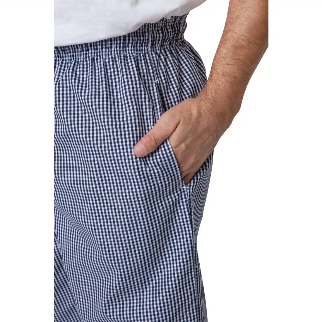Whites Unisex Vegas Chefs Trousers Small Blue and White Check - Image 6