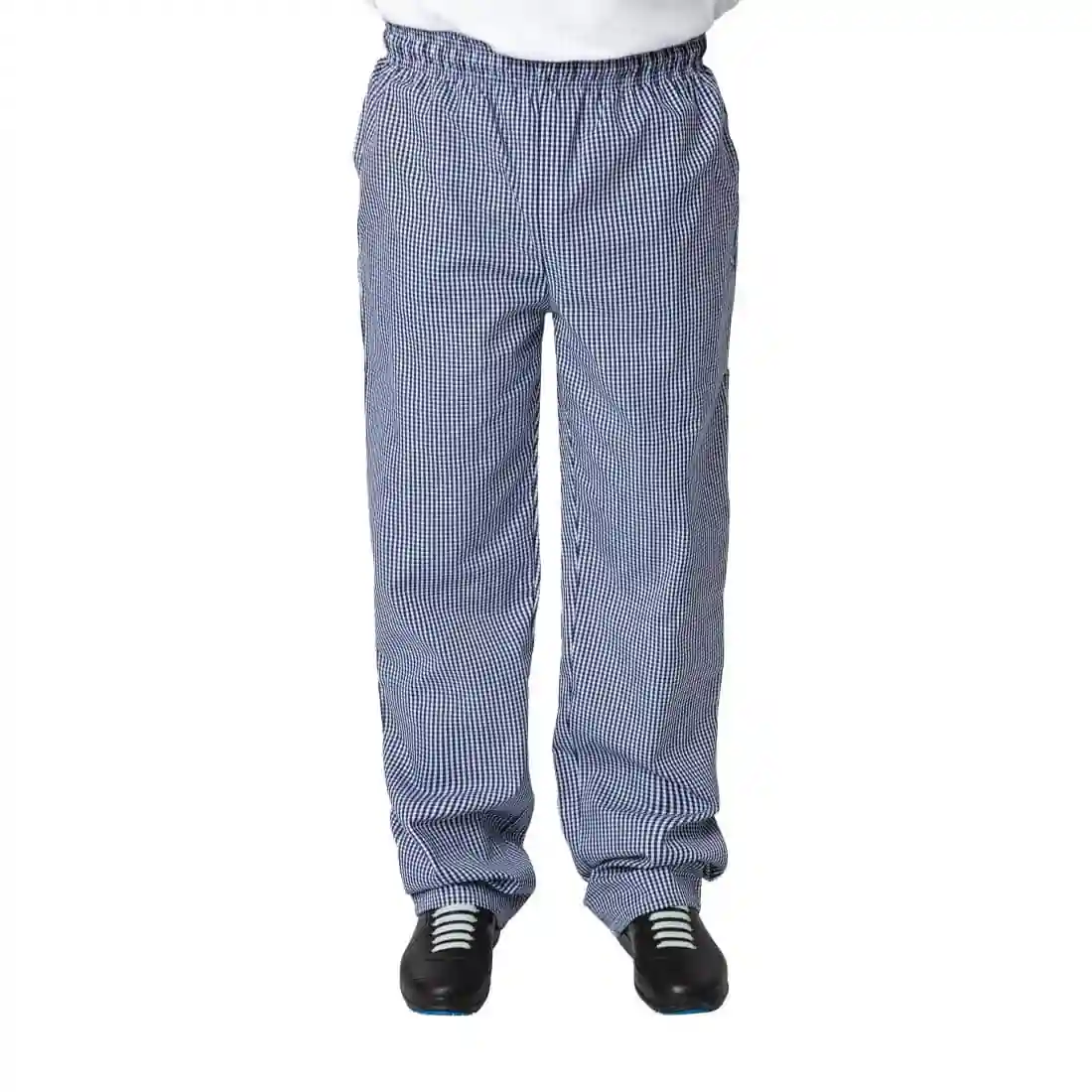 Whites Unisex Vegas Chefs Trousers Small Blue and White Check - Image 7