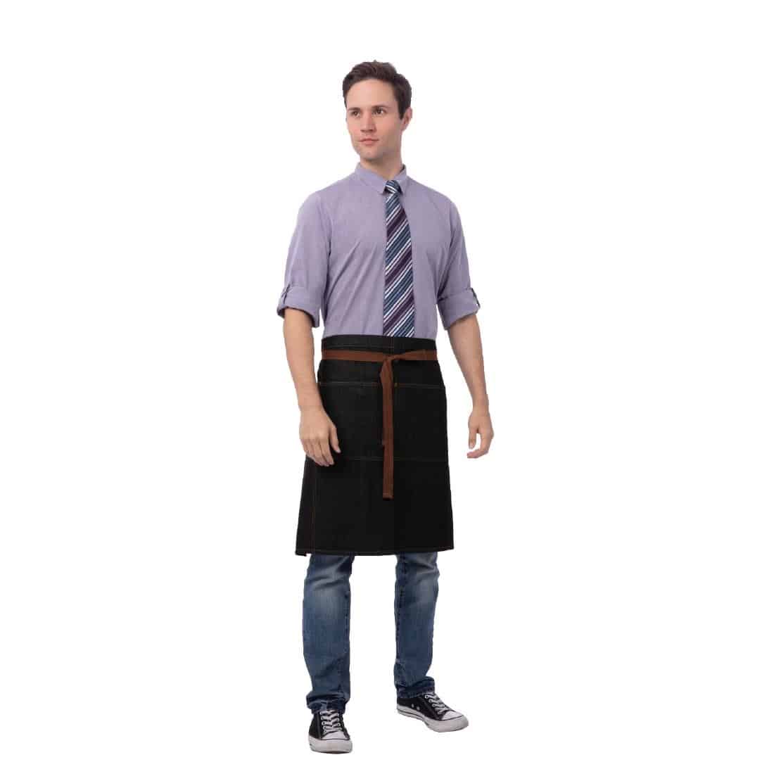 Chef Works Urban Memphis Bistro Apron Black - Image 3