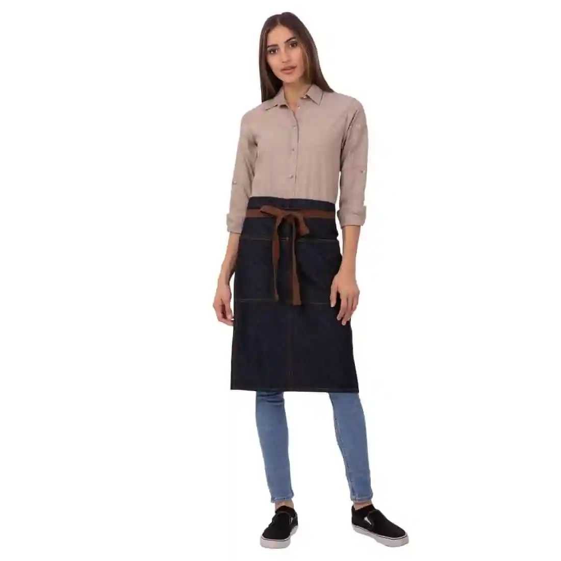 Chef Works Urban Memphis Bistro Apron Indigo - Image 2