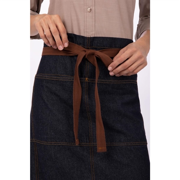 Chef Works Urban Memphis Bistro Apron Indigo - Image 4