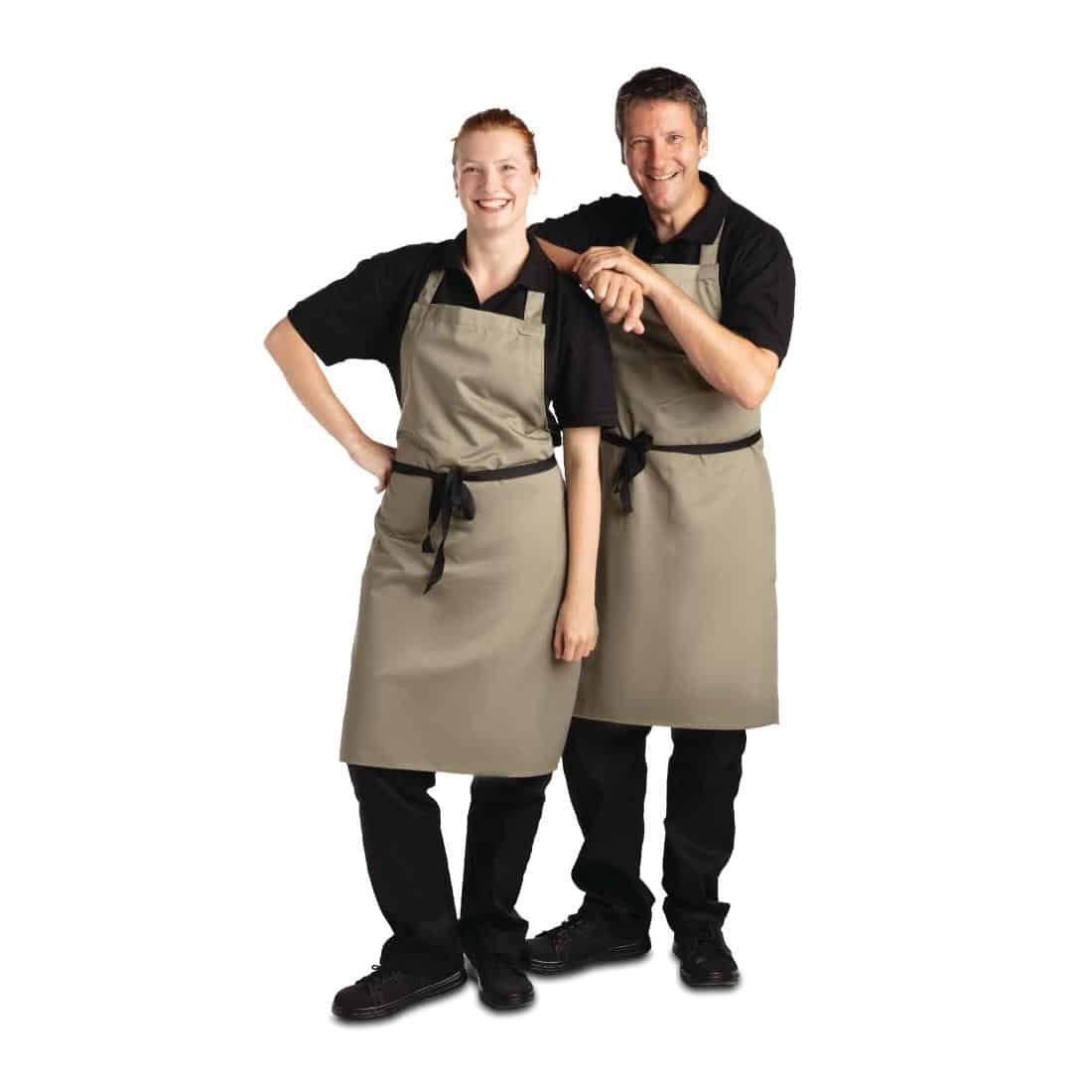 Whites Polycotton Bib Apron Olive - Image 4