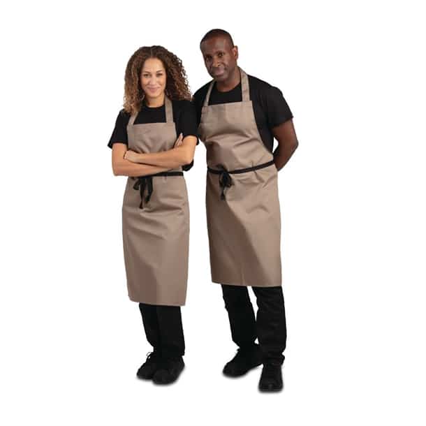 Whites Polycotton Bib Apron Tan - Image 7