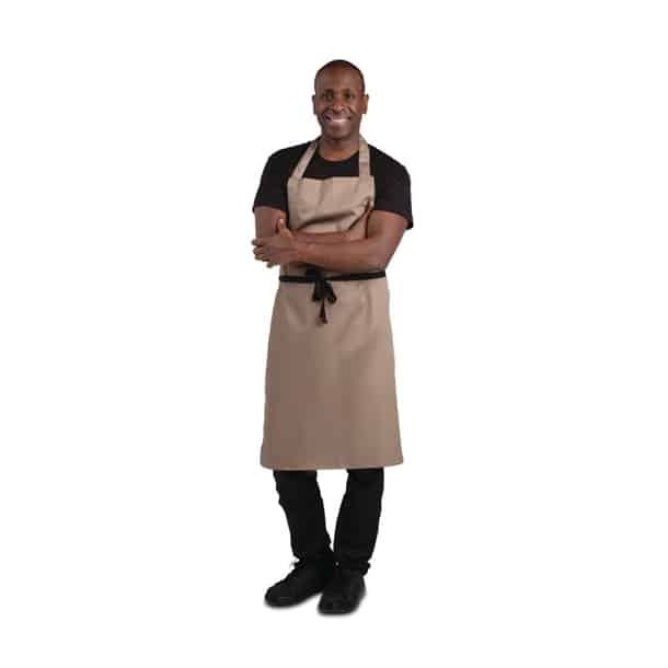 Whites Polycotton Bib Apron Tan - Image 3