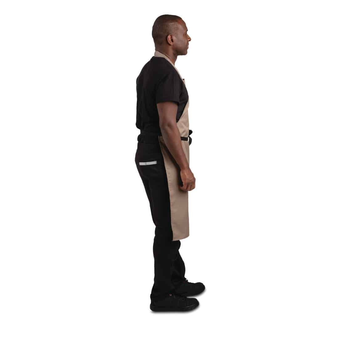 Whites Polycotton Bib Apron Tan - Image 4