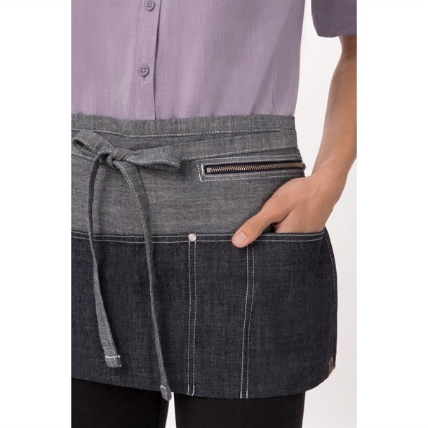 Chef Works Urban Manhattan Waist Apron Indigo - Image 3