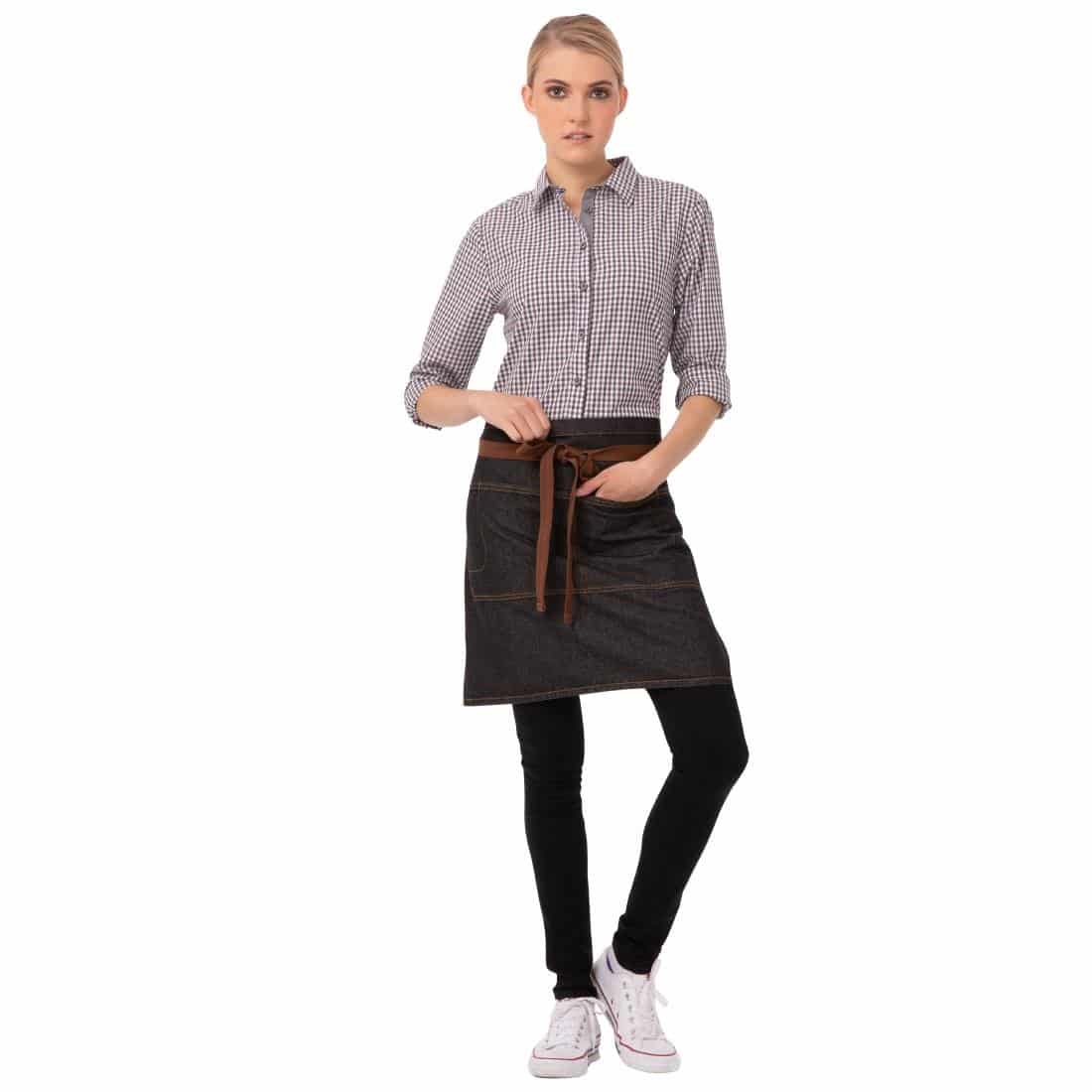 Chef Works Urban Memphis Half Bistro Apron Black - Image 3