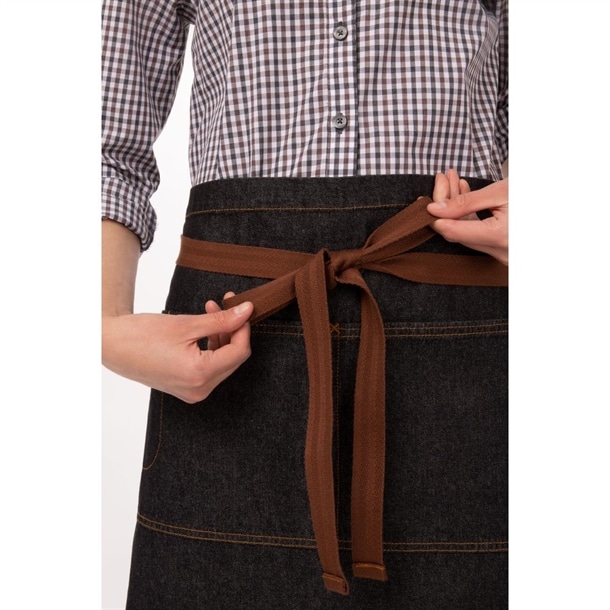 Chef Works Urban Memphis Half Bistro Apron Black - Image 4