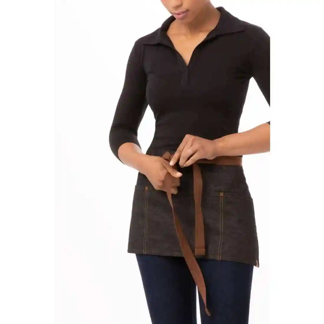 Chef Works Urban Memphis Waist Apron Black - Image 3