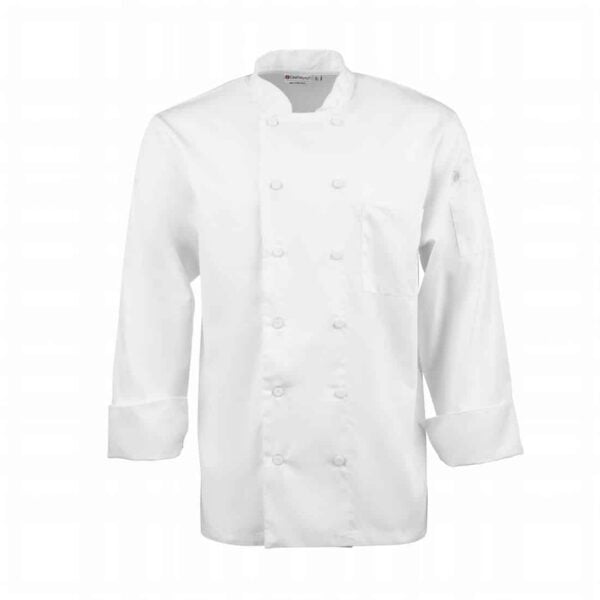 Chef Works Calgary Long Sleeve Cool Vent Unisex Chefs Jacket White - Image 2