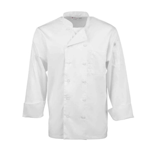 Chef Works Calgary Long Sleeve Cool Vent Unisex Chefs Jacket White - Image 10