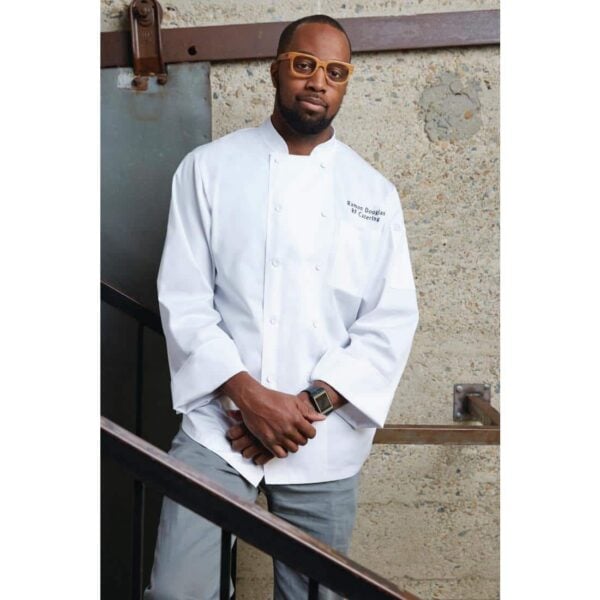 Chef Works Calgary Long Sleeve Cool Vent Unisex Chefs Jacket White - Image 11