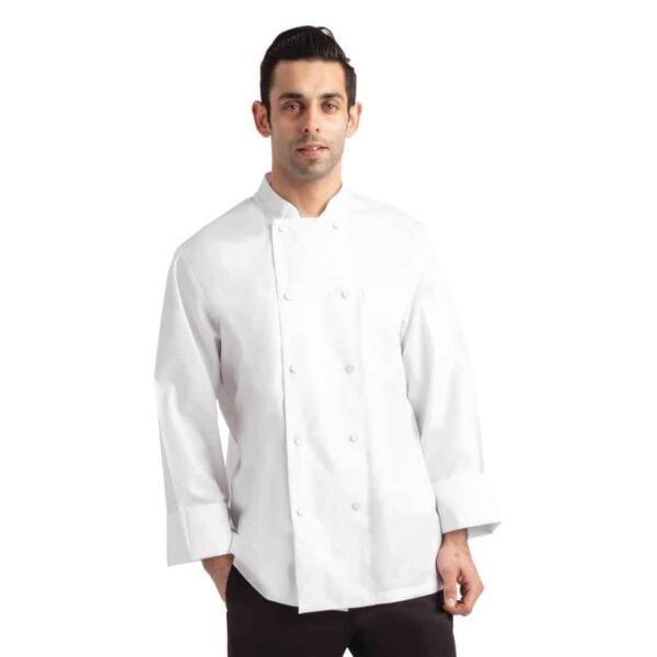 Chef Works Calgary Long Sleeve Cool Vent Unisex Chefs Jacket White - Image 13