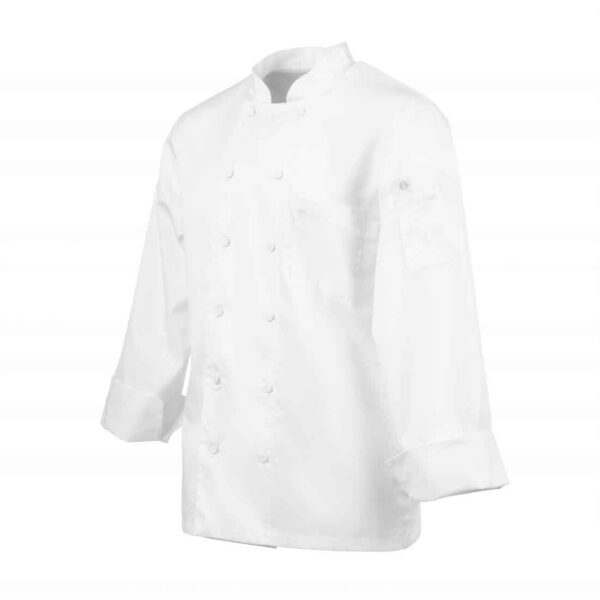 Chef Works Calgary Long Sleeve Cool Vent Unisex Chefs Jacket White - Image 14