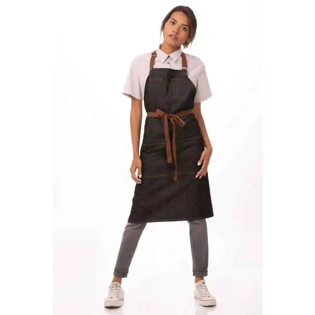 Chef Works Urban Memphis Bib Apron Black - Image 6