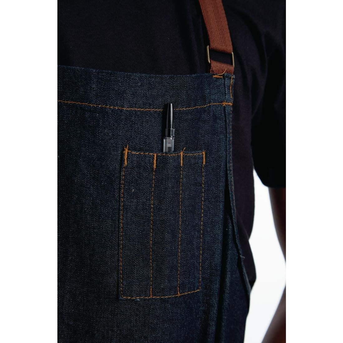 Chef Works Urban Memphis Bib Apron Indigo - Image 8