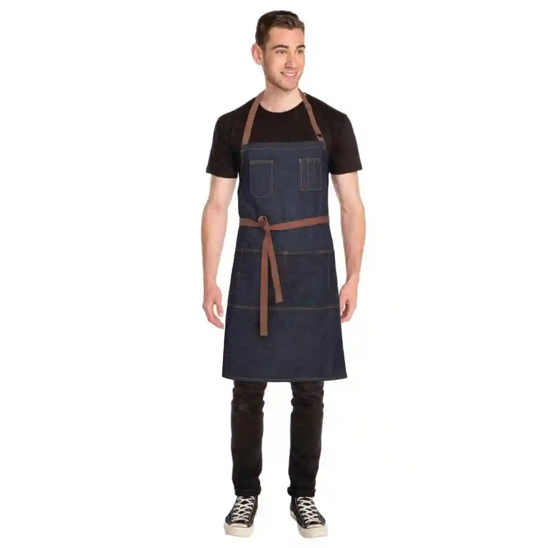 Chef Works Urban Memphis Bib Apron Indigo - Image 2