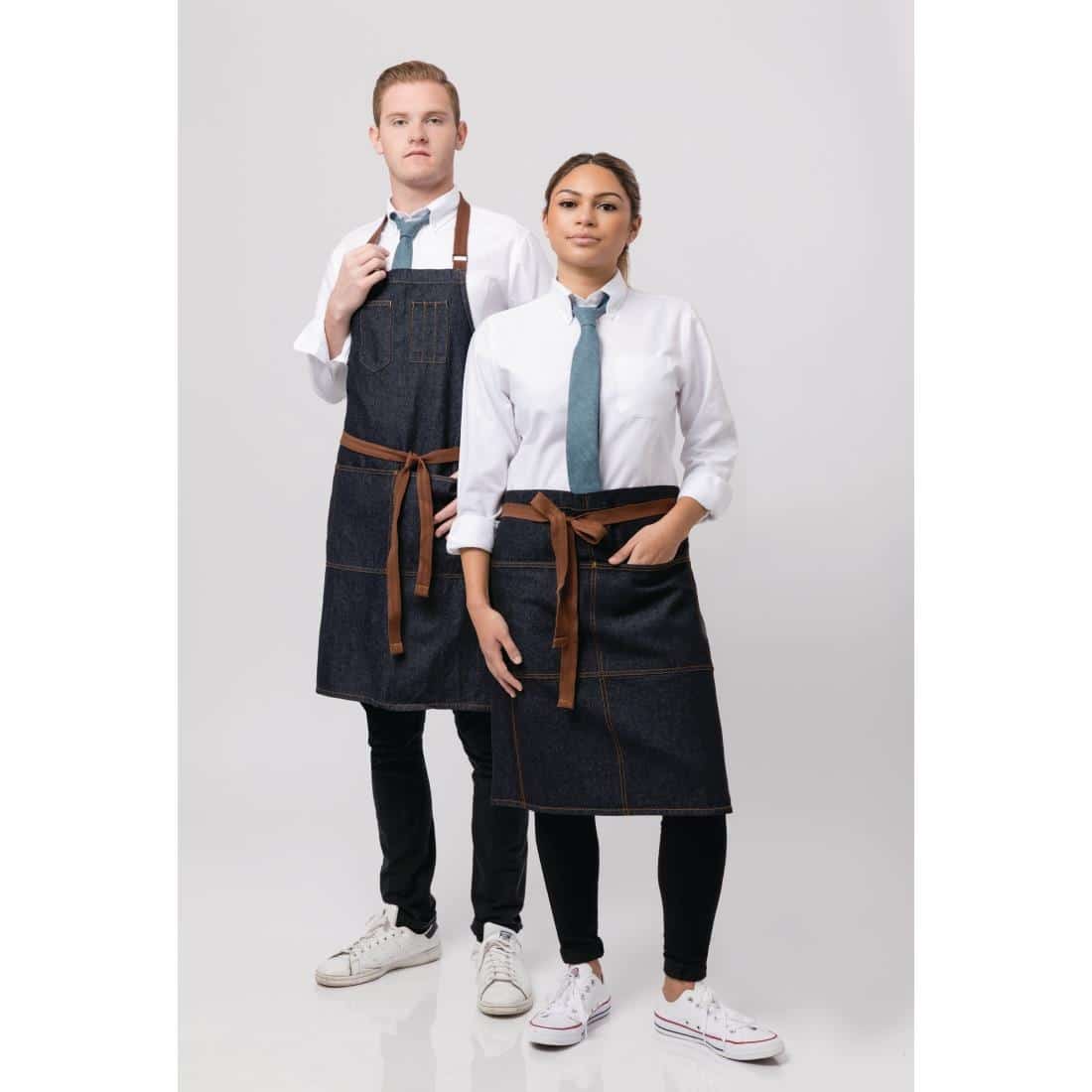 Chef Works Urban Memphis Bib Apron Indigo - Image 6