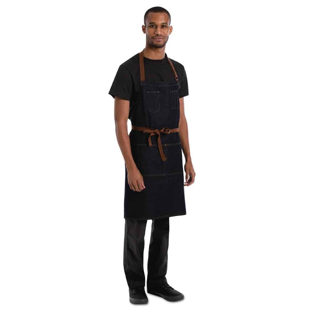 Chef Works Urban Memphis Bib Apron Indigo - Image 7