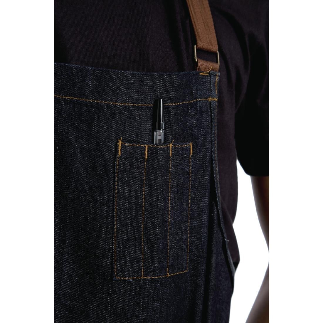 Chef Works Urban Memphis Bib Apron Indigo - Image 13