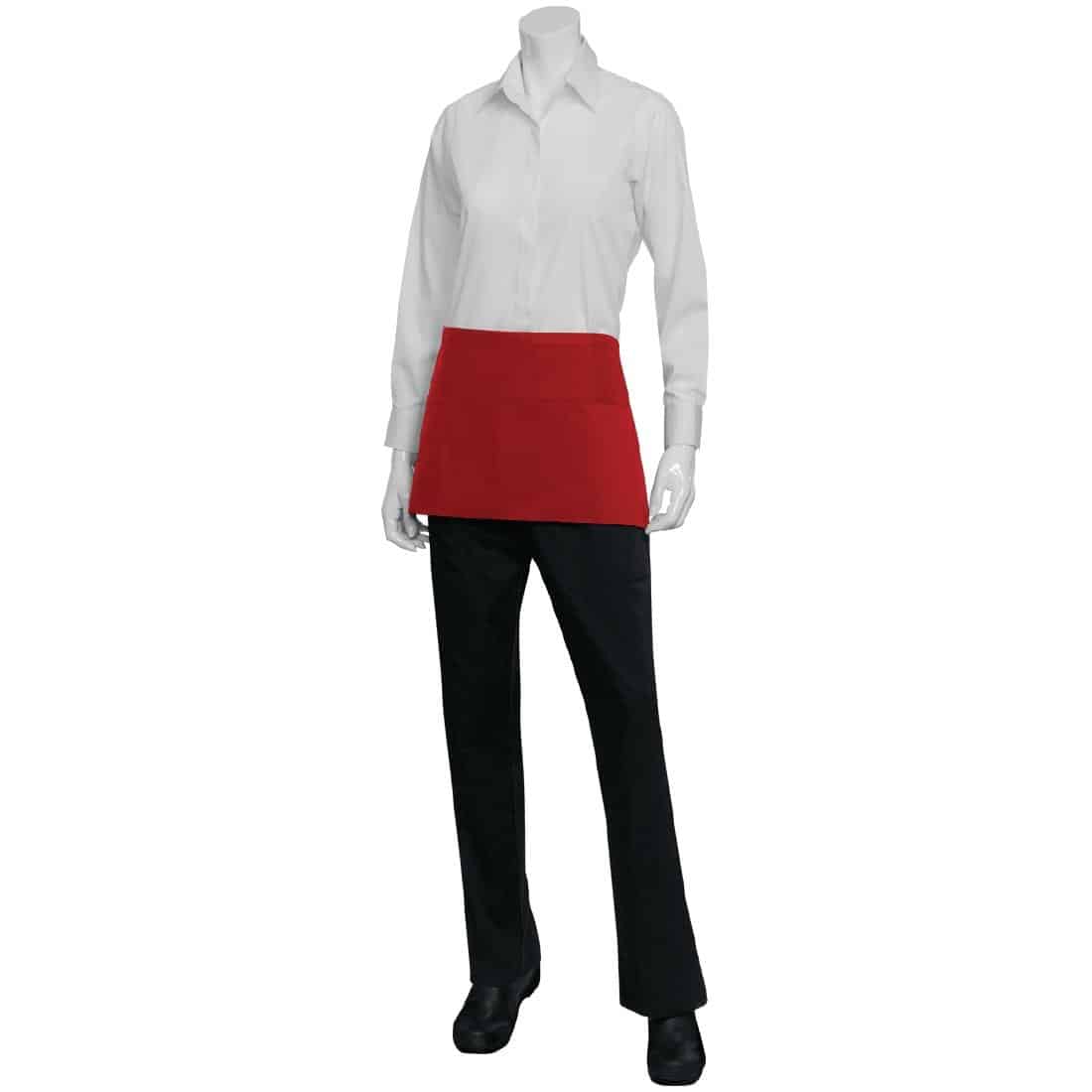 Chef Works Waist Apron Red - Image 4