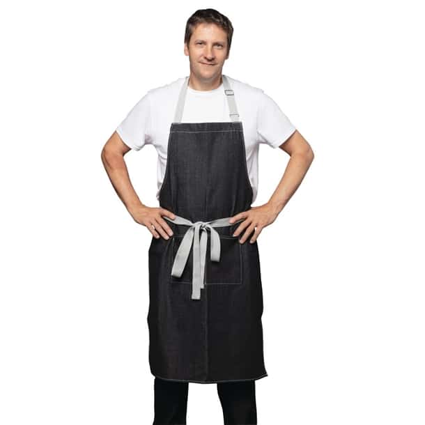 Whites Southside Bib Apron Denim Black - Image 3