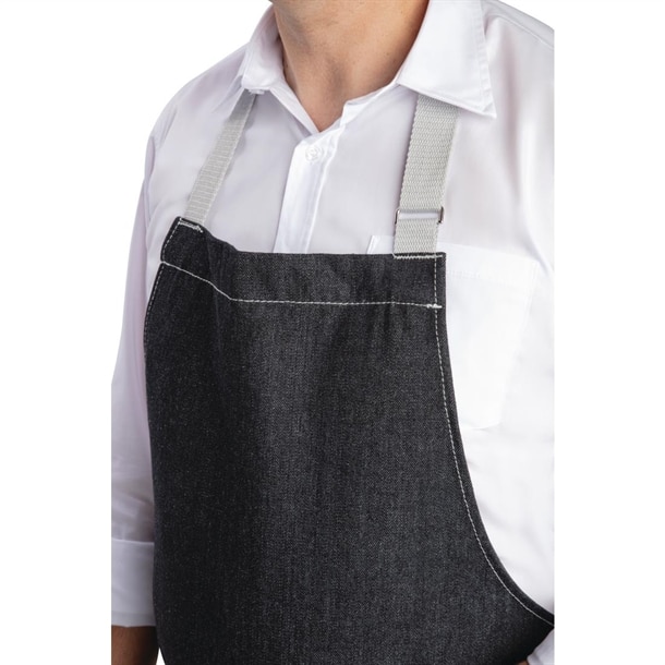Whites Southside Bib Apron Denim Black - Image 5