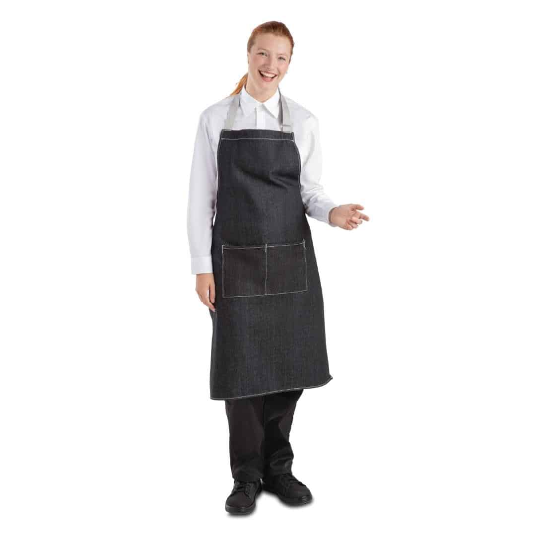 Whites Southside Bib Apron Denim Black - Image 6