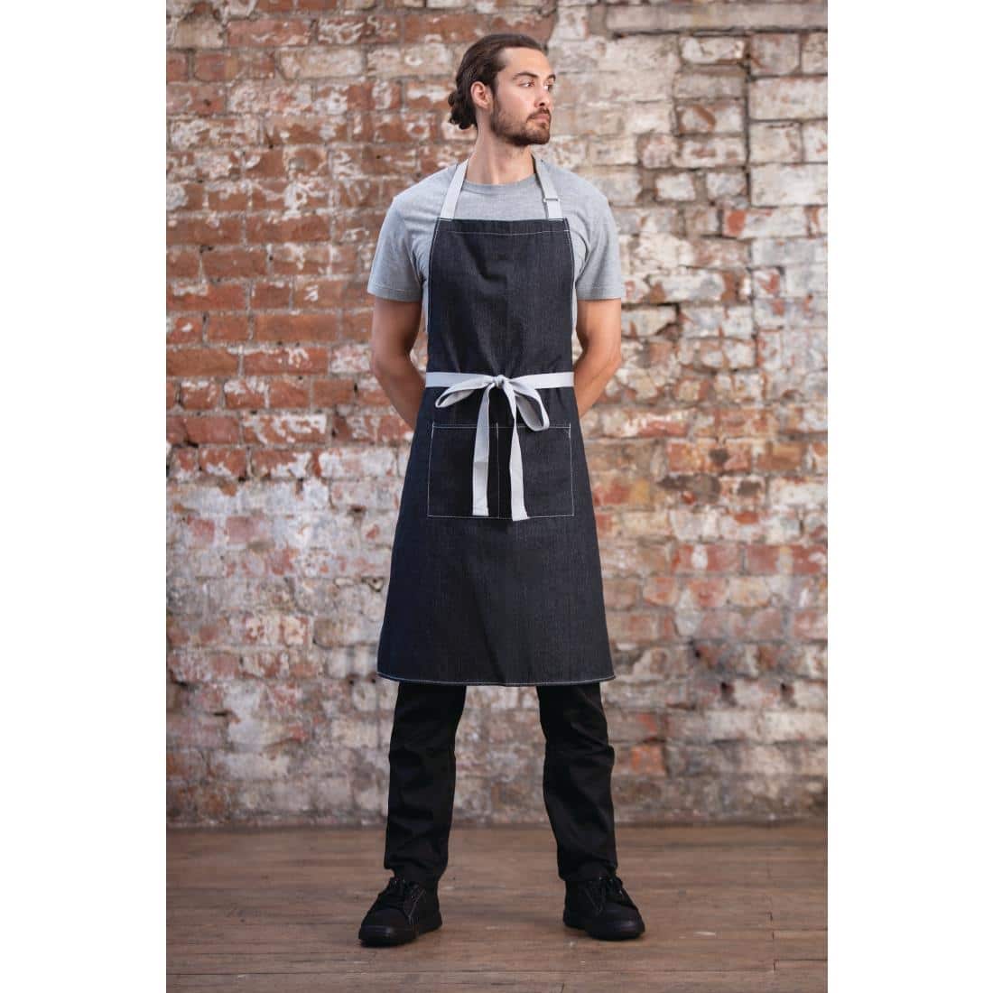Whites Southside Bib Apron Denim Black - Image 9