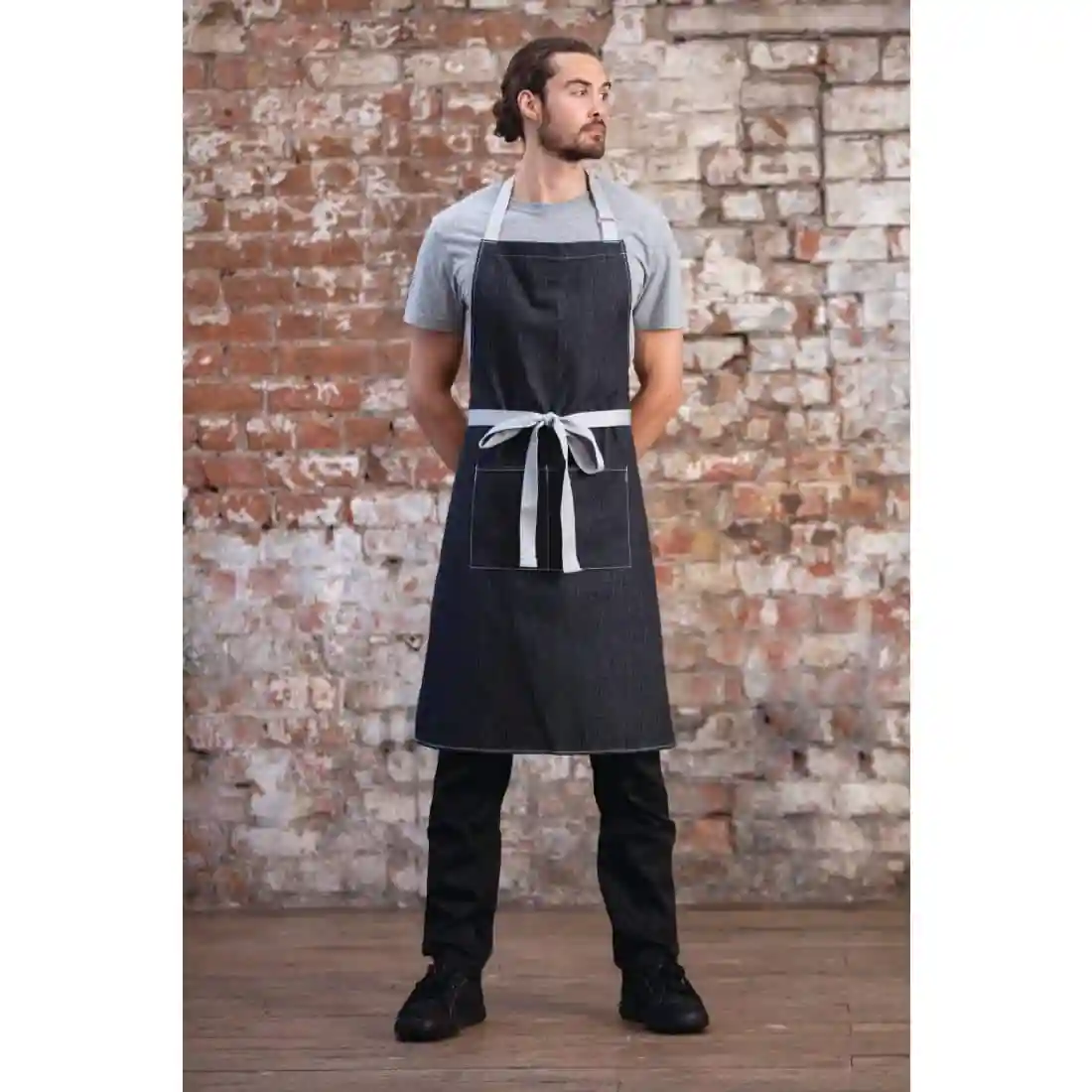 Whites Southside Bib Apron Denim Black - Image 8
